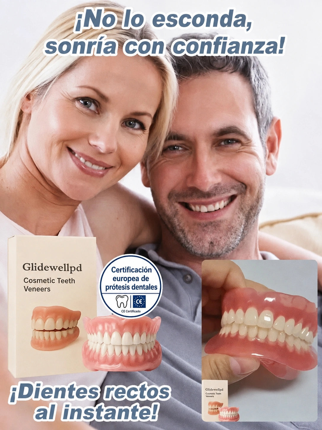 🔝Mejora épica🔝Prótesis Dentales de Cobertura Total Premium (Superior + Inferior)