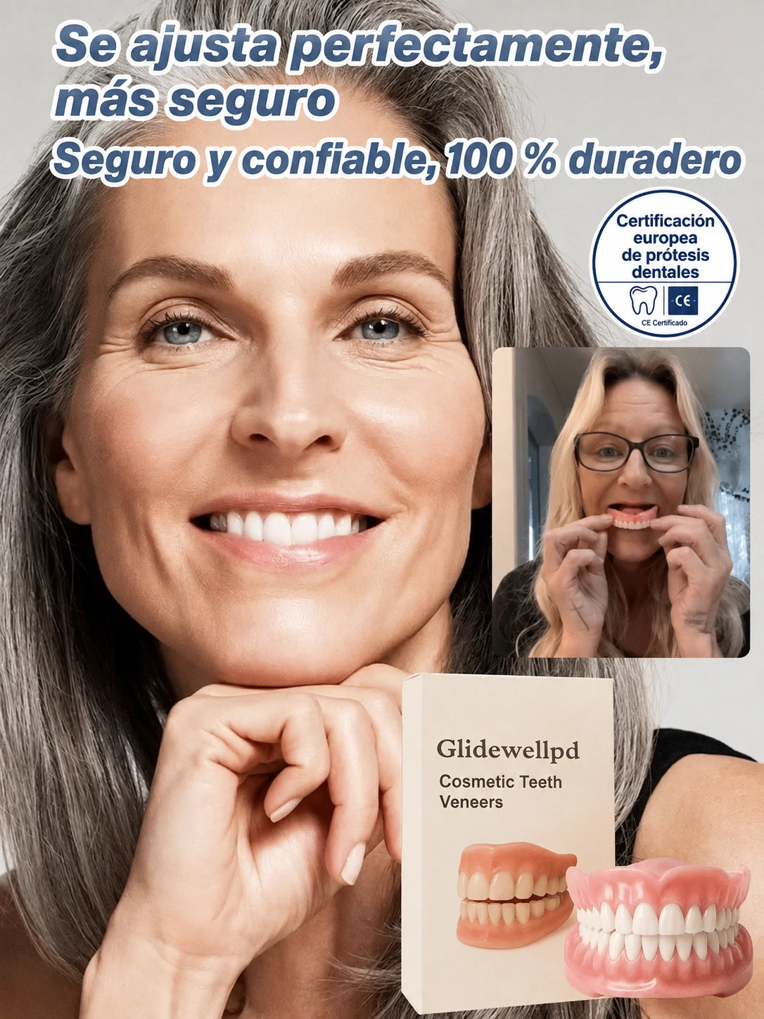 🔝Mejora épica🔝Prótesis Dentales de Cobertura Total Premium (Superior + Inferior)