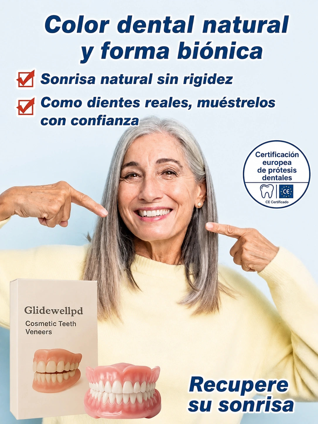 🔝Mejora épica🔝Prótesis Dentales de Cobertura Total Premium (Superior + Inferior)