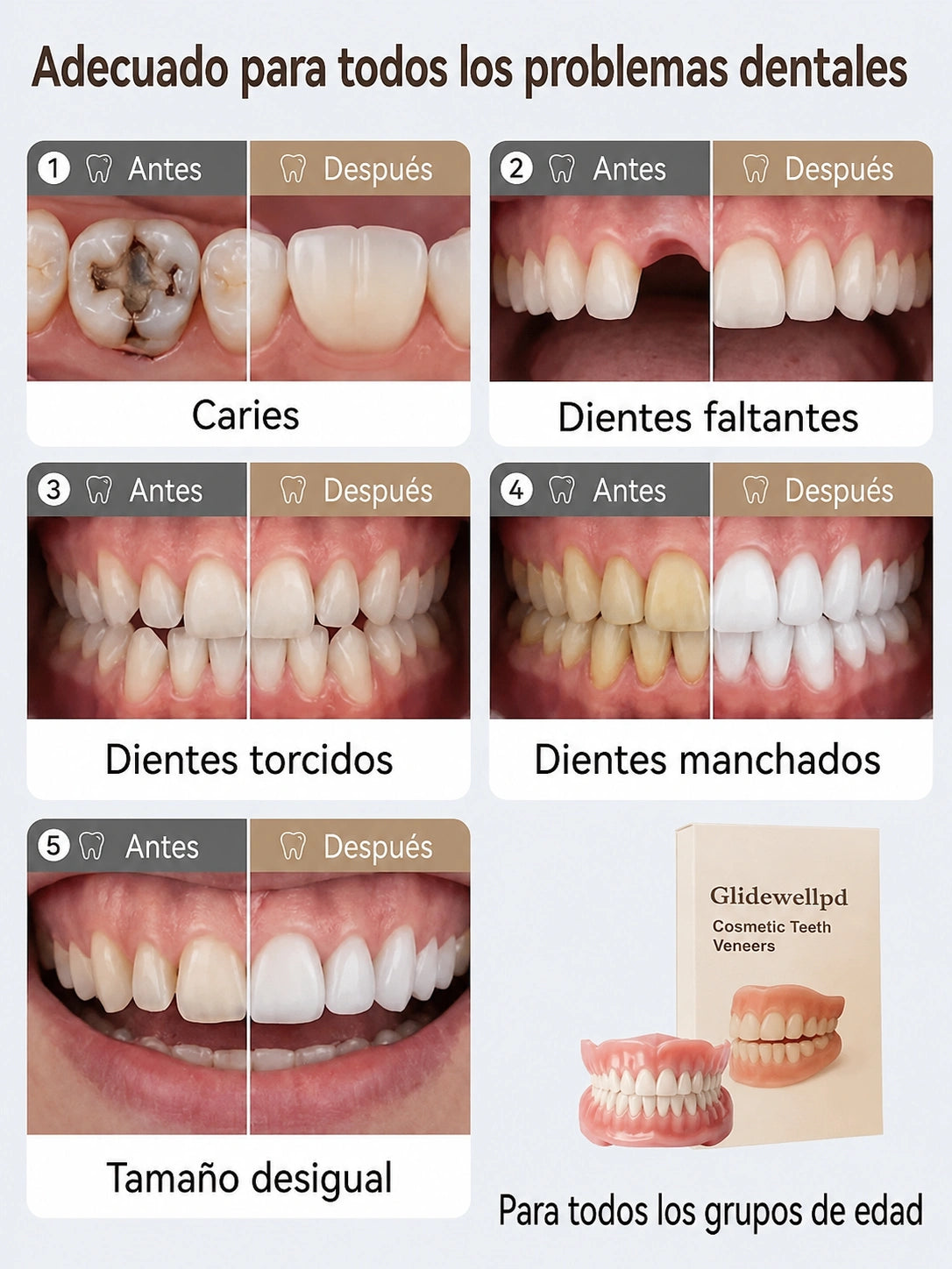 🔝Mejora épica🔝Prótesis Dentales de Cobertura Total Premium (Superior + Inferior)