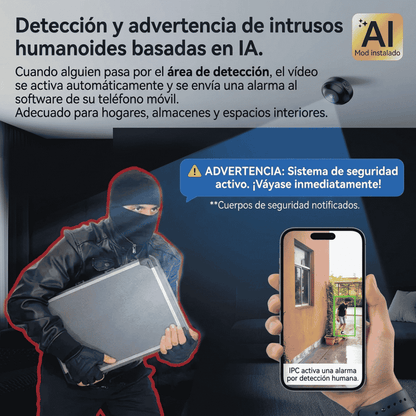 PAGA 2 LLEVA 4 | MiniCámara Inteligente con Batería de Ultralarga Duración y Visión Nocturna HD