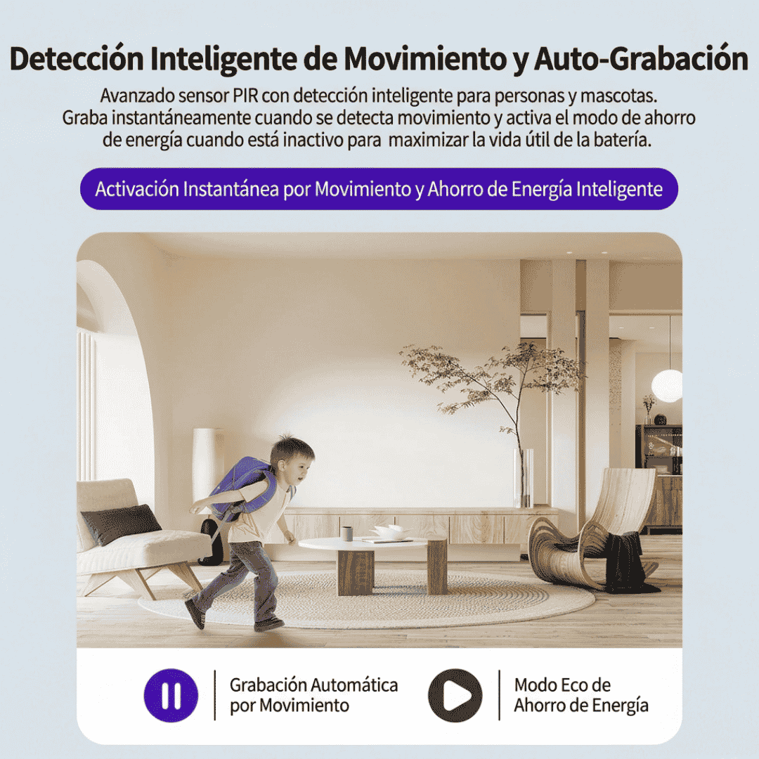 PAGA 2 LLEVA 4 | MiniCámara Inteligente con Batería de Ultralarga Duración y Visión Nocturna HD