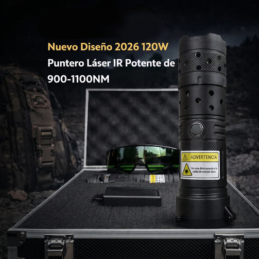 Nuevo Puntero Láser Infrarrojo de Alta Potencia de 120 W y 900-1100 nm (Modelo 2026)