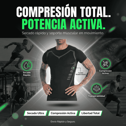 AeroFit™ - Camiseta De Compresión De Manga Corta, De Secado Rápido