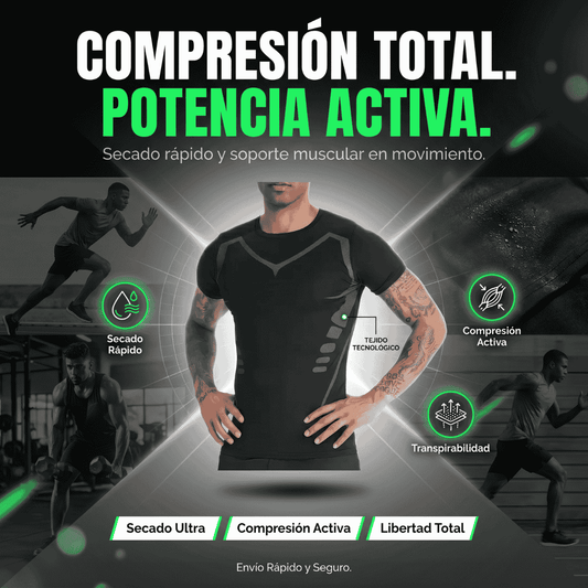 AeroFit™ - Camiseta De Compresión De Manga Corta, De Secado Rápido
