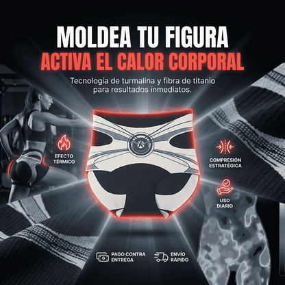 shorts Cortos Moldeadores De Turmalina Con Fibra De Titanio De Grado Médico
