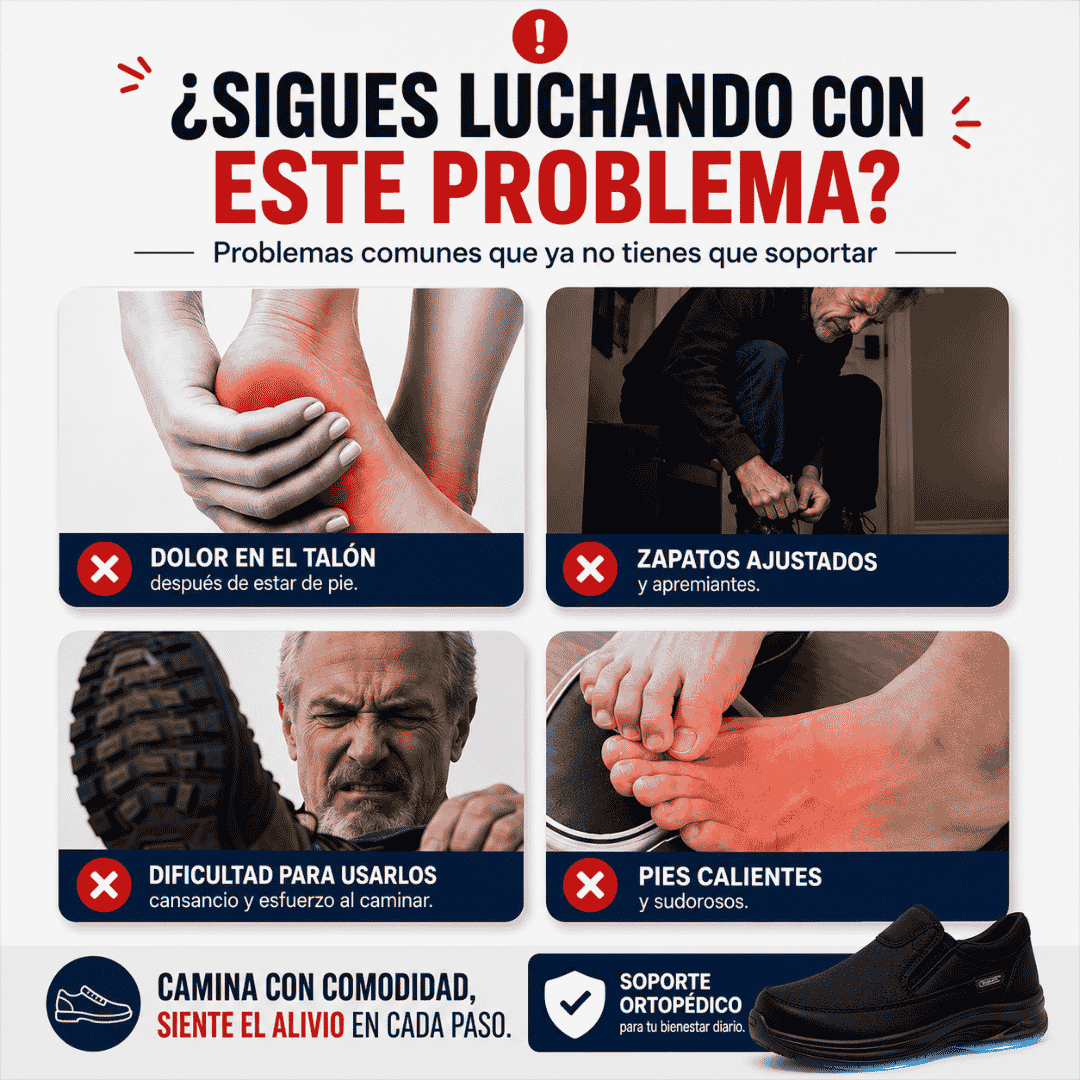 PodiFlex™ - Zapatillas Ortopédicas Transpirables Sin Cordones Para hombre