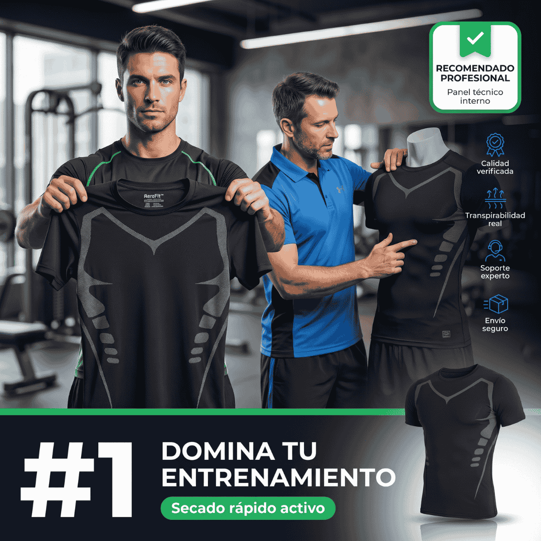 AeroFit™ - Camiseta De Compresión De Manga Corta, De Secado Rápido
