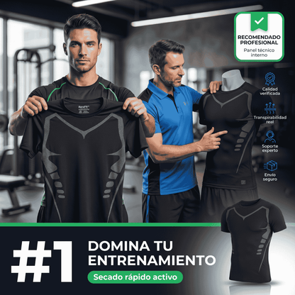 AeroFit™ - Camiseta De Compresión De Manga Corta, De Secado Rápido