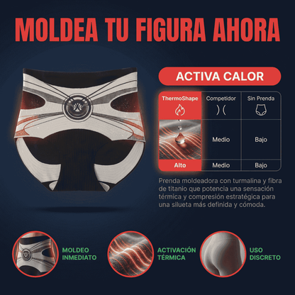 shorts Cortos Moldeadores De Turmalina Con Fibra De Titanio De Grado Médico