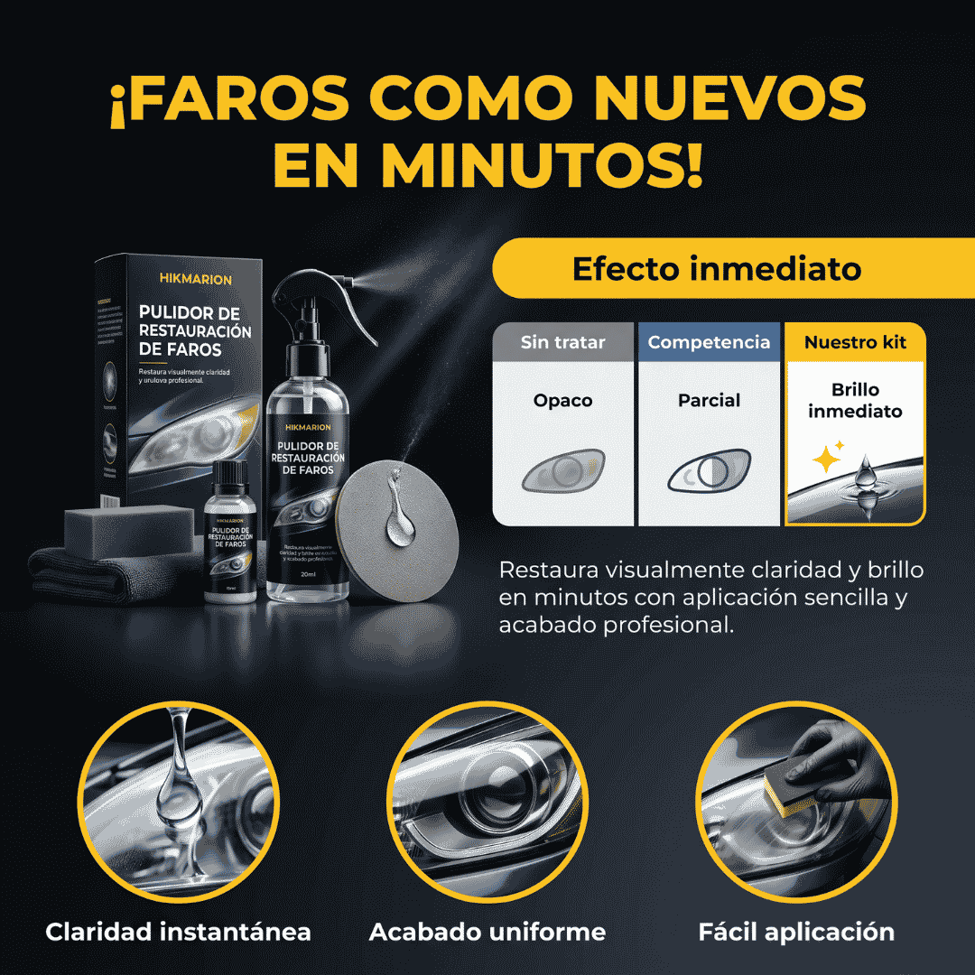 🔆Kit profesional de restauración de faros de coche🚗