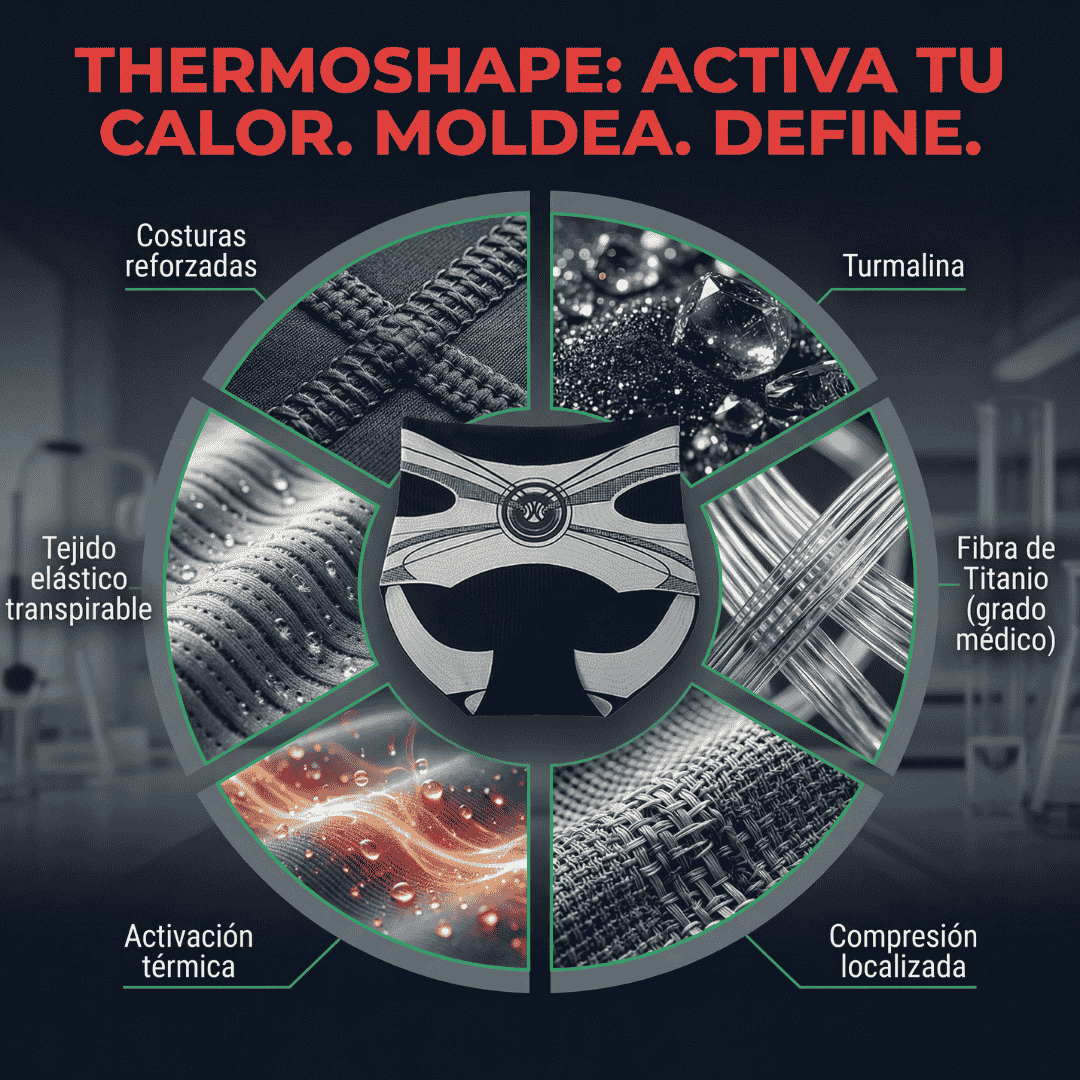 shorts Cortos Moldeadores De Turmalina Con Fibra De Titanio De Grado Médico