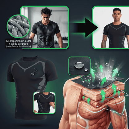 AeroFit™ - Camiseta De Compresión De Manga Corta, De Secado Rápido