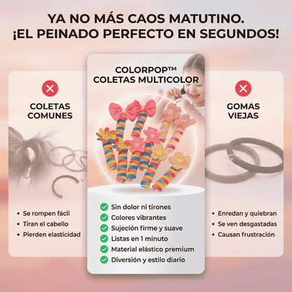 🌈SETx5 COLETAS DE RESORTE MULTICOLOR🌈