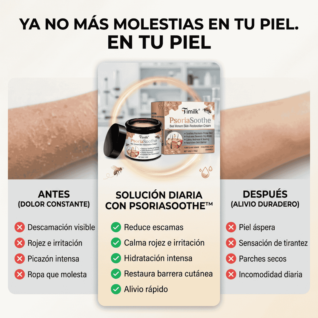 Crema Reparadora Para La Piel - PsoriaSoothe Con Veneno De Abeja