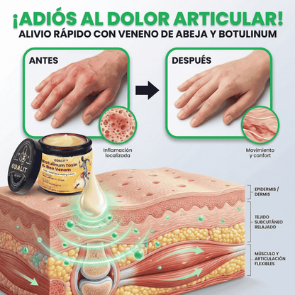 🔥PROMO 2x1 🔥Crema Para El Alivio Del Dolor Y La Curación Ósea Con Toxina Botulínica Y Veneno De Abeja 🐝💎