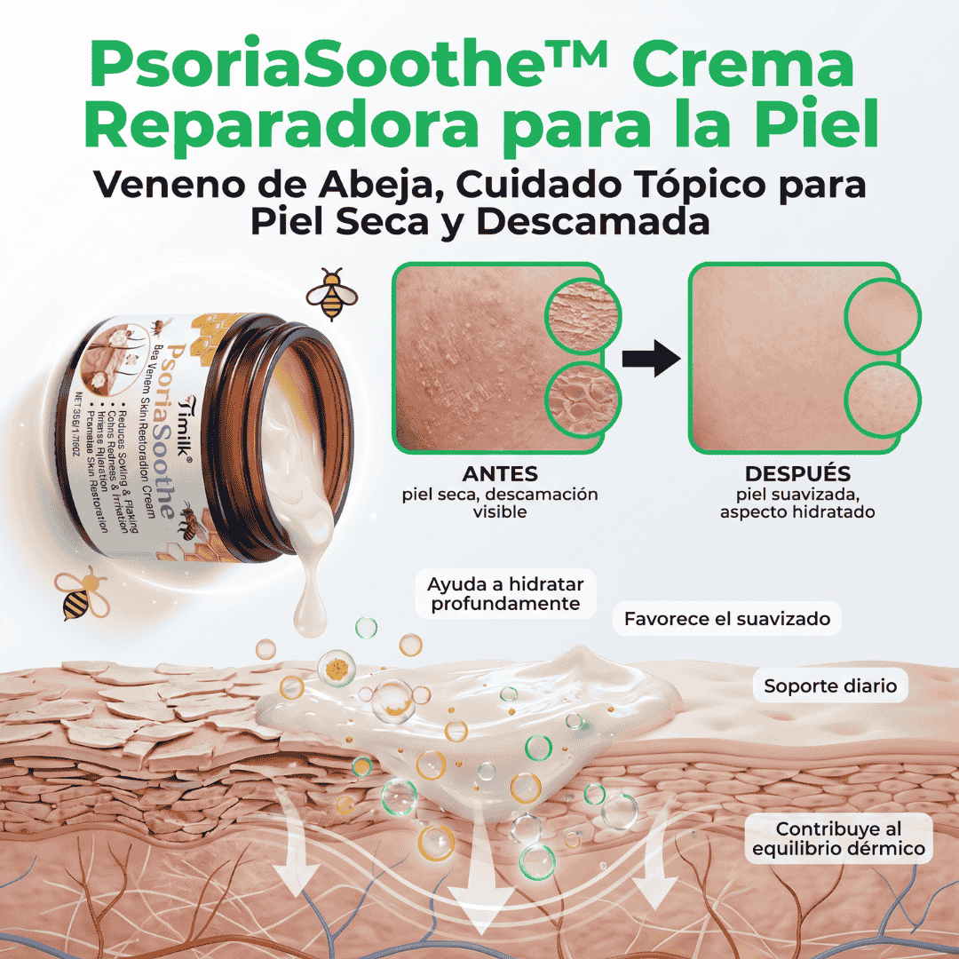 Crema Reparadora Para La Piel - PsoriaSoothe Con Veneno De Abeja