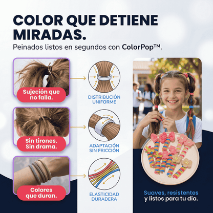 🌈SETx5 COLETAS DE RESORTE MULTICOLOR🌈