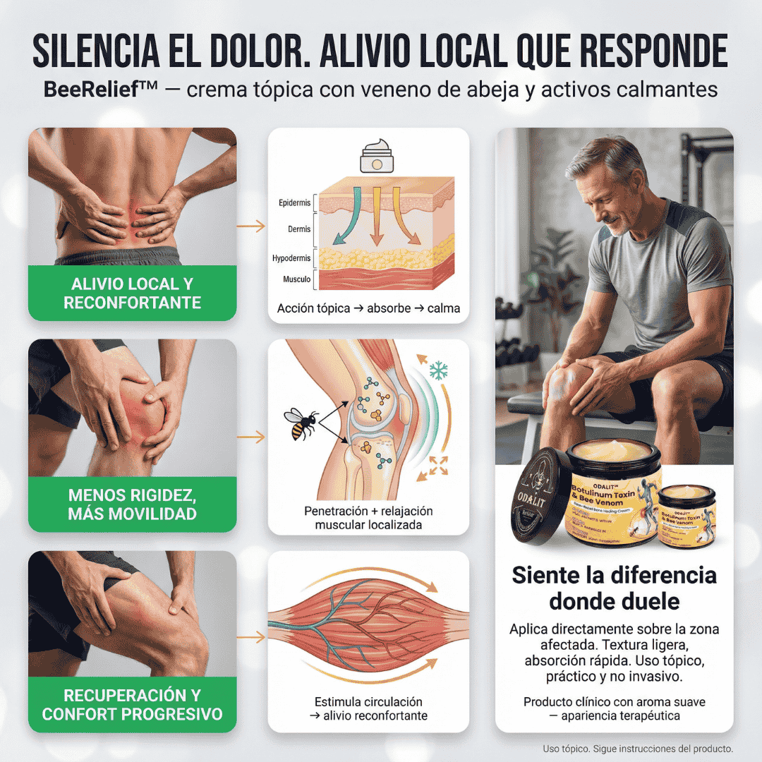 🔥PROMO 2x1 🔥Crema Para El Alivio Del Dolor Y La Curación Ósea Con Toxina Botulínica Y Veneno De Abeja 🐝💎