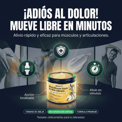 🔥PROMO 2x1 🔥Crema Para El Alivio Del Dolor Y La Curación Ósea Con Toxina Botulínica Y Veneno De Abeja 🐝💎
