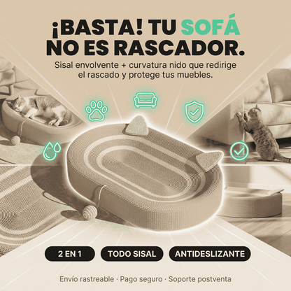 PurrLounge™ - Rascador y cama para gatos