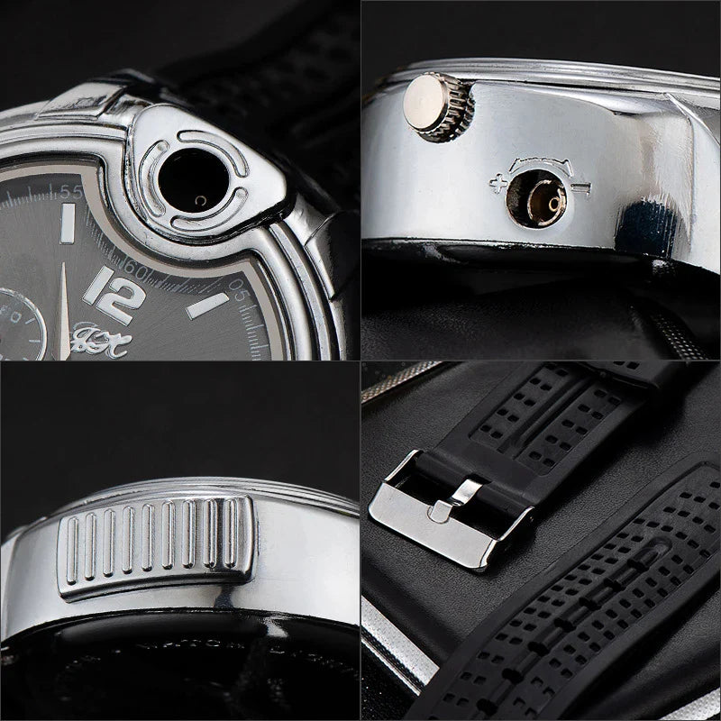 Timeflame® - Reloj con encendedor oculto, elegante y recargable
