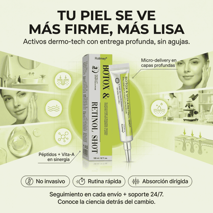 Rolimey® Botox & Vita-A Retinol Shot Crema reafirmante antiarrugas