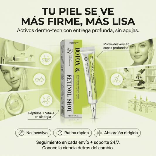 Rolimey® Botox & Vita-A Retinol Shot Crema reafirmante antiarrugas