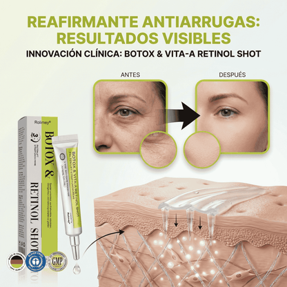 Rolimey® Botox & Vita-A Retinol Shot Crema reafirmante antiarrugas