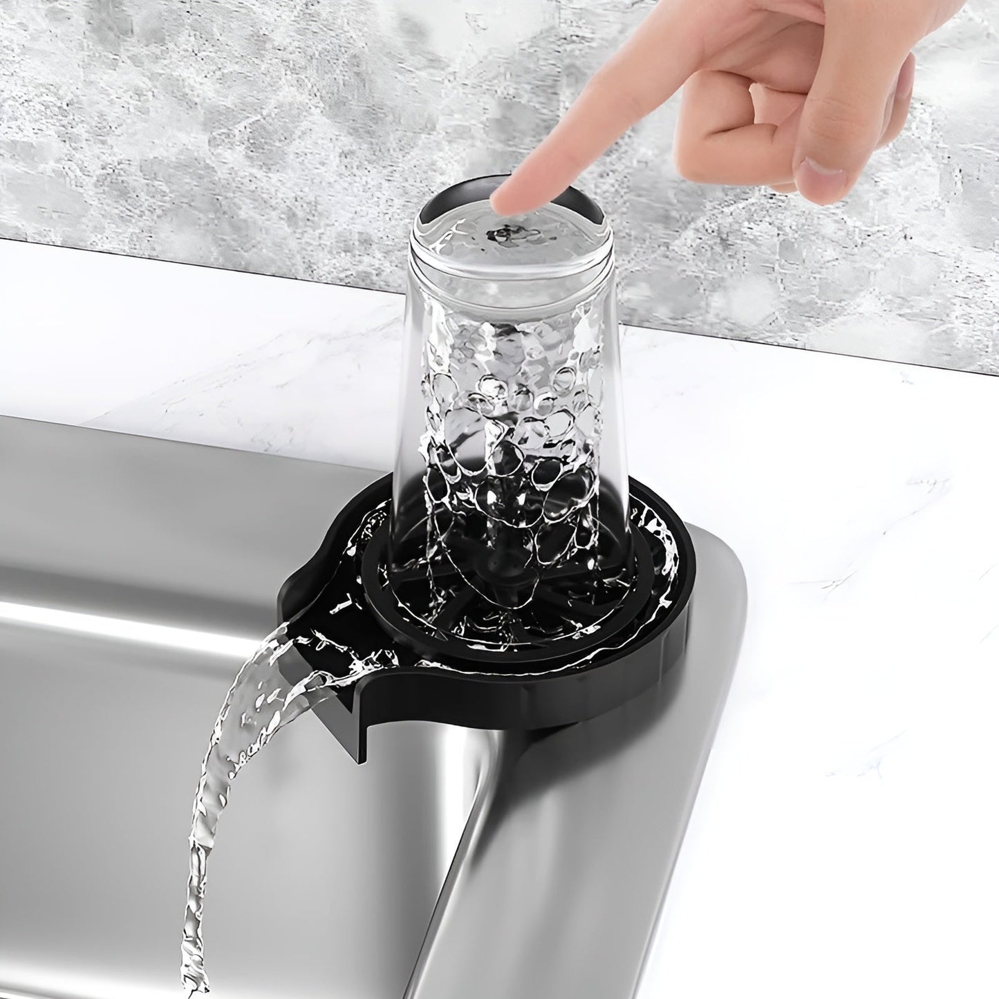 LAVADOR DE VASOS AUTOMÁTICO CON PRESIÓN DE AGUA