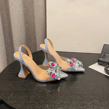 CrystalBloom ™ - Sandalias Premium De Tacón