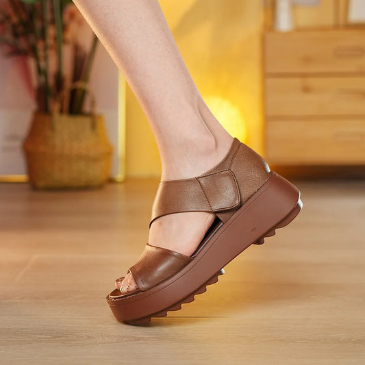 Romana™ - Sandalias ortopédicas en cuero y suela comfy