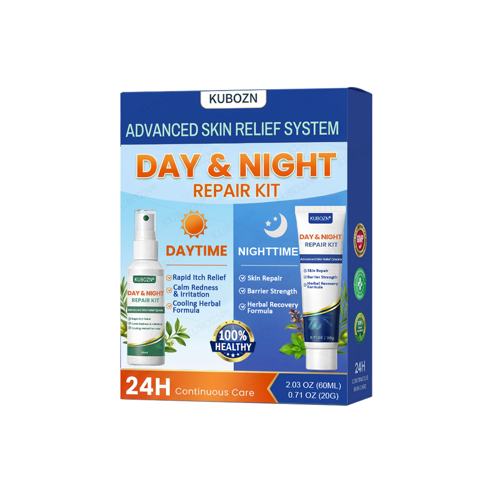 Sistema De Reparación Diurna Y Nocturna Para La Psoriasis: Dúo De Alivio 100 % Libre De Esteroides Para Placas, Descamación Y Picazón.