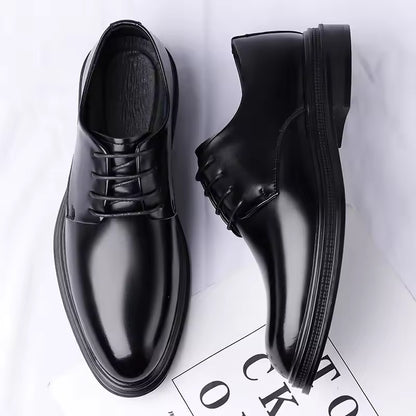 Imperium Black™ – Zapato de cuero ortopédico clásico