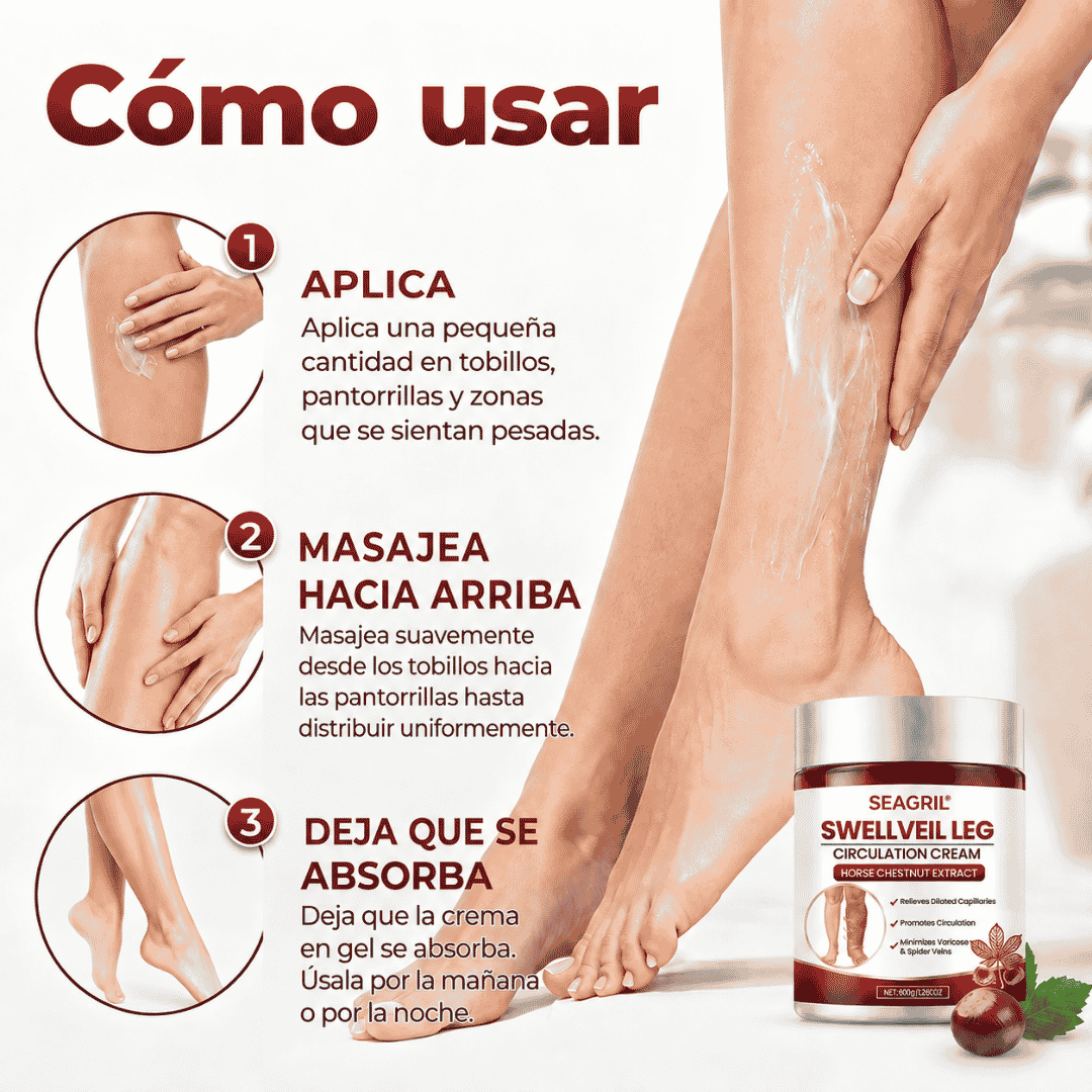 SwellVeil - Crema para la circulación de piernas