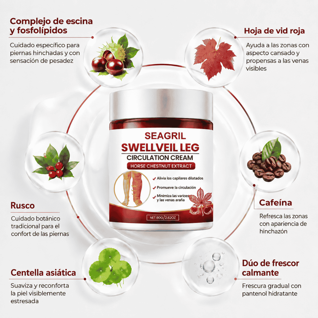 SwellVeil - Crema para la circulación de piernas