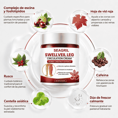 SwellVeil - Crema para la circulación de piernas