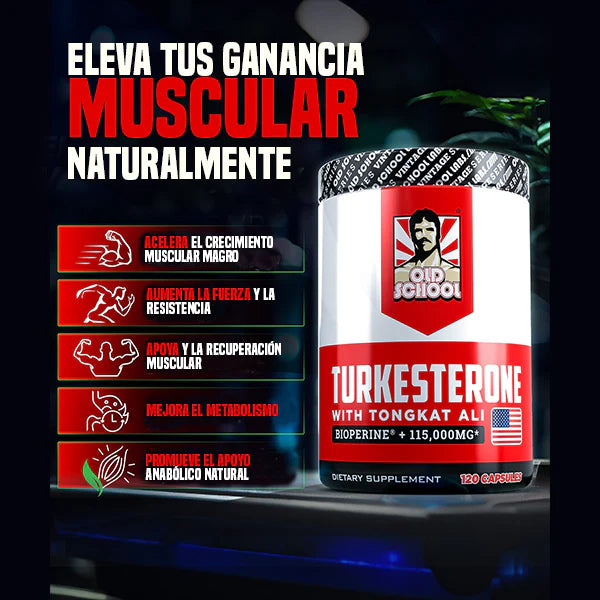 Suplemento TURKESTERONE CON TONGKAT + 120  CAPS