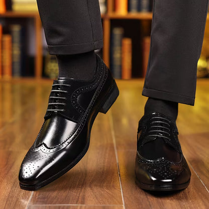 Zapatos Oxford Wingtip™ – Elegancia Atemporal para Hombres Exigentes