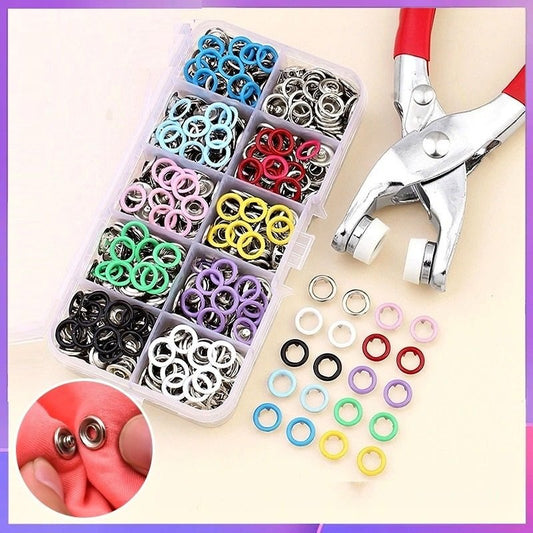 PowerSnap™ Kit Pro - Remachadora De Botones A Presión + 200 Mas Broches
