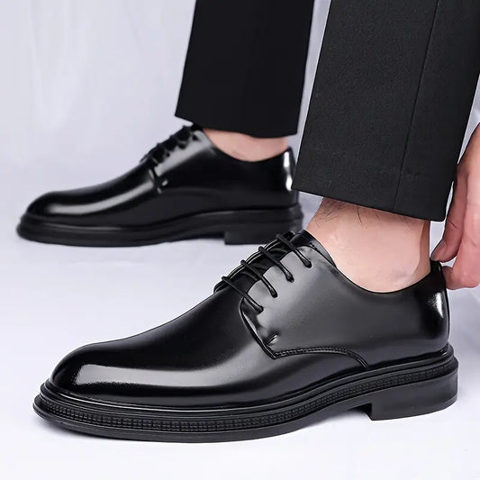 Imperium Black™ – Zapato de cuero ortopédico clásico