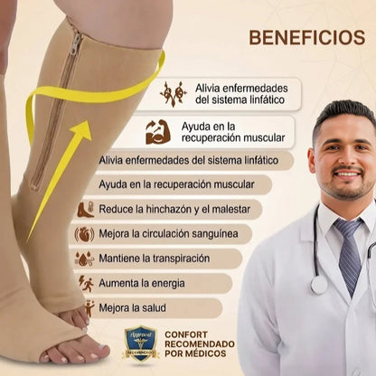 Medias De Compresión Con Cremallera