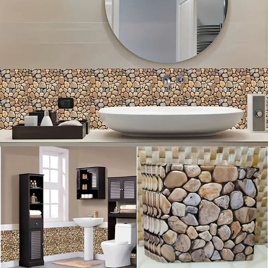 🚨PROMO PAGA 1 LLEVA 3 Adhesivos 60x30 CM ⛰️ De Piedras Decorativas