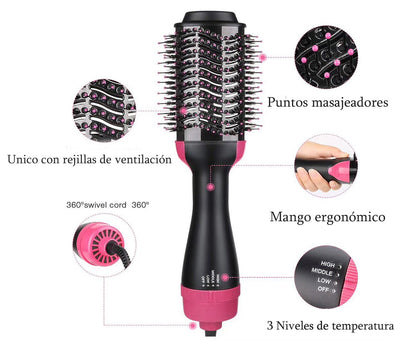 Promo 2x1 - Cepillo Alisador 3 En 1 Secado Rápido
