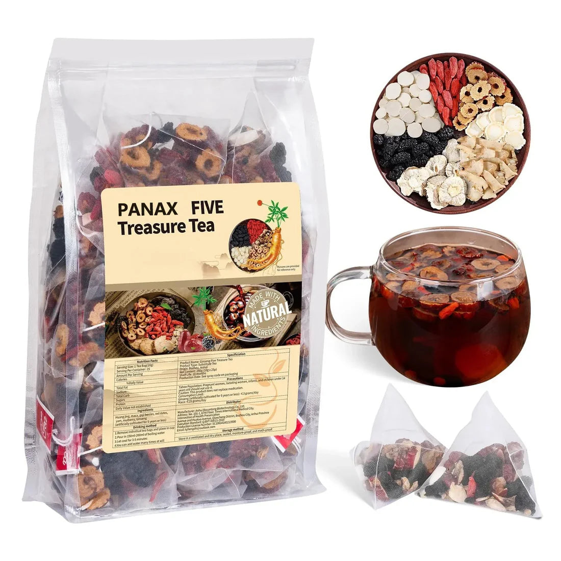 Panax & Mulberry - Té de hierbas de Panax y morera