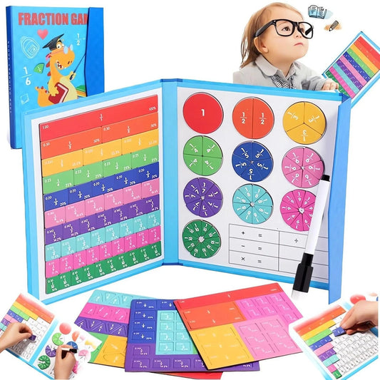 Rompecabezas🧩 de fracciones Montessori🎓 con imán
