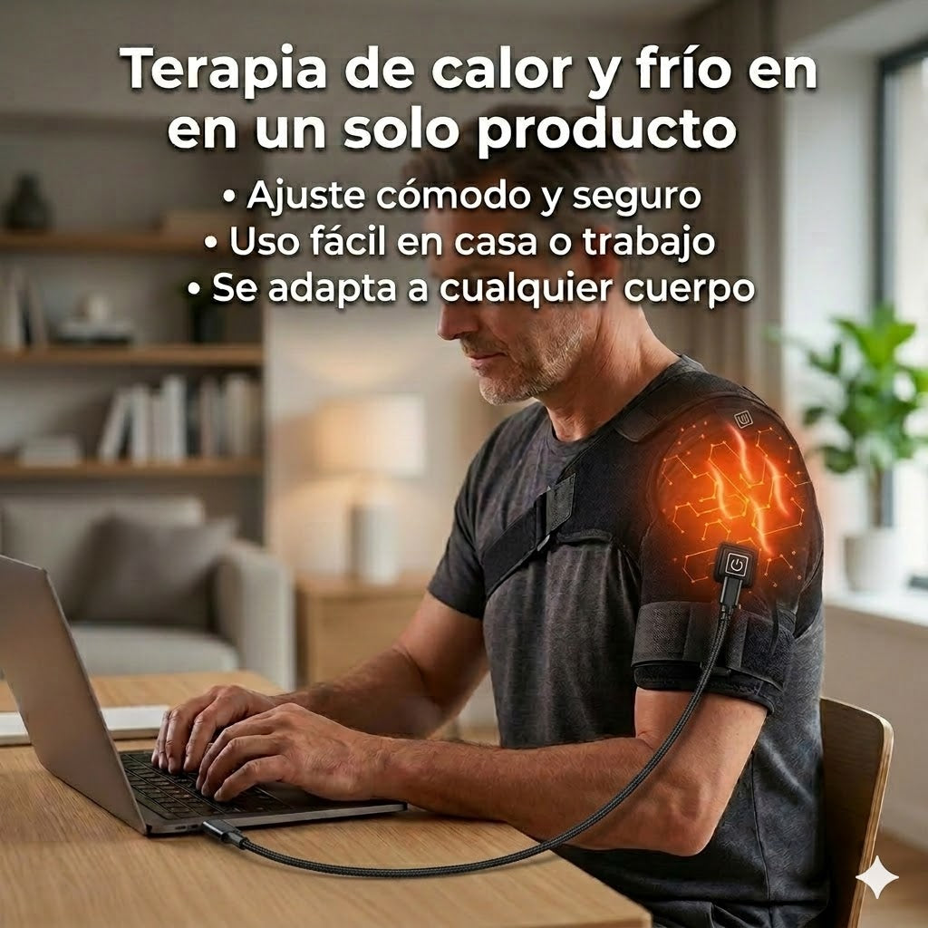 Hombrera Térmica Ajustable Alivio Inmediato del Dolor