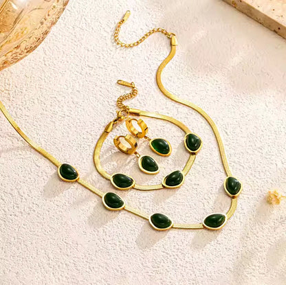 💚COLLAR + ARETES + PULSERA + EMPAQUE DE LUJO💚