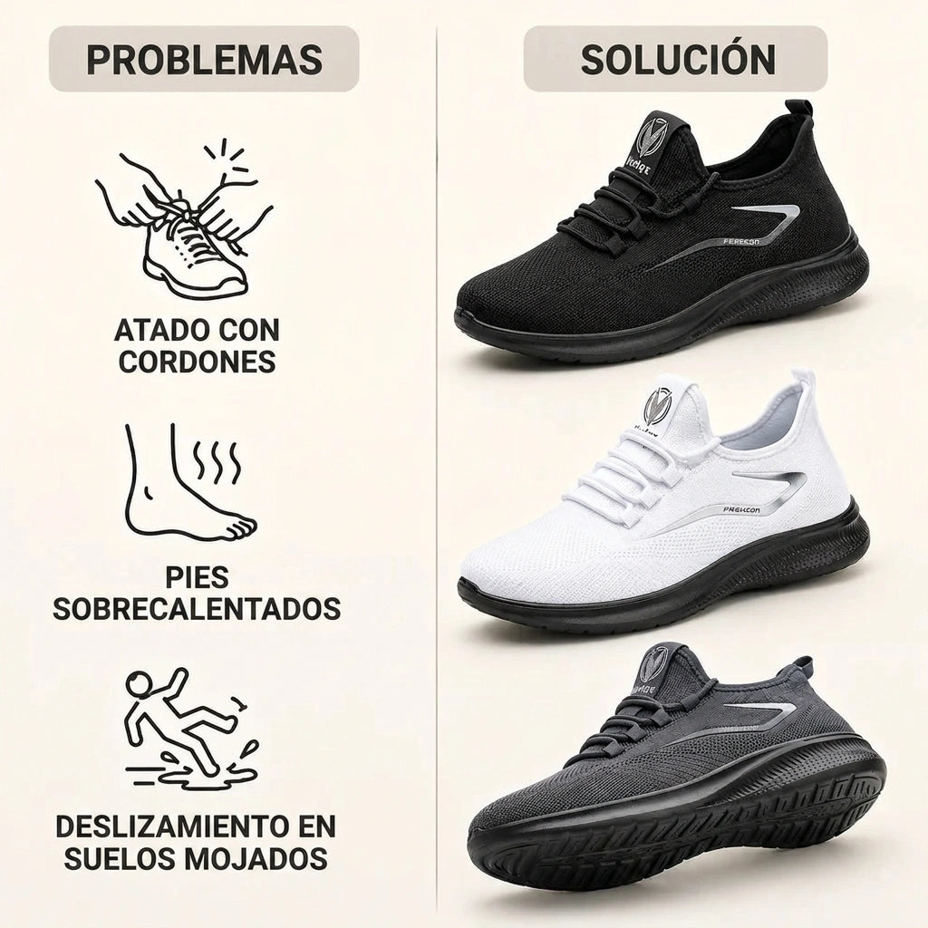 Goxilo - Tenis Ortopédicos con Fkynit Súper Transpirable