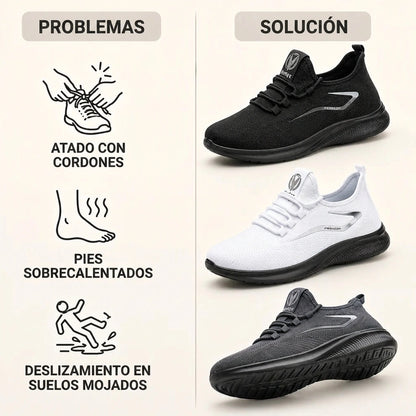 Goxilo - Tenis Ortopédicos con Fkynit Súper Transpirable